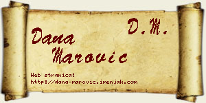 Dana Marović vizit kartica